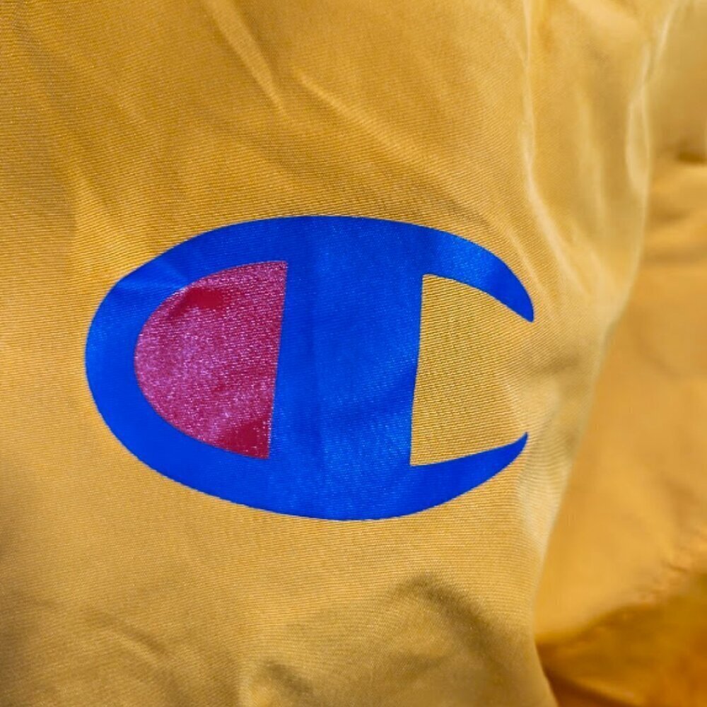 Champion Men's Packable Logo Jacket/Windbreaker  Size Large School Bus Yellow - Picture 6 of 12